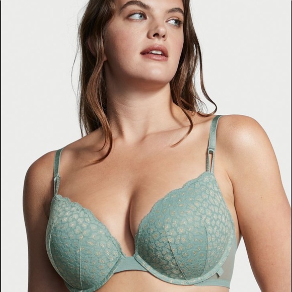 NWT $49 Victoria’s Secret Sexy tee lace push up Bra 32B - Picture 2 of 5